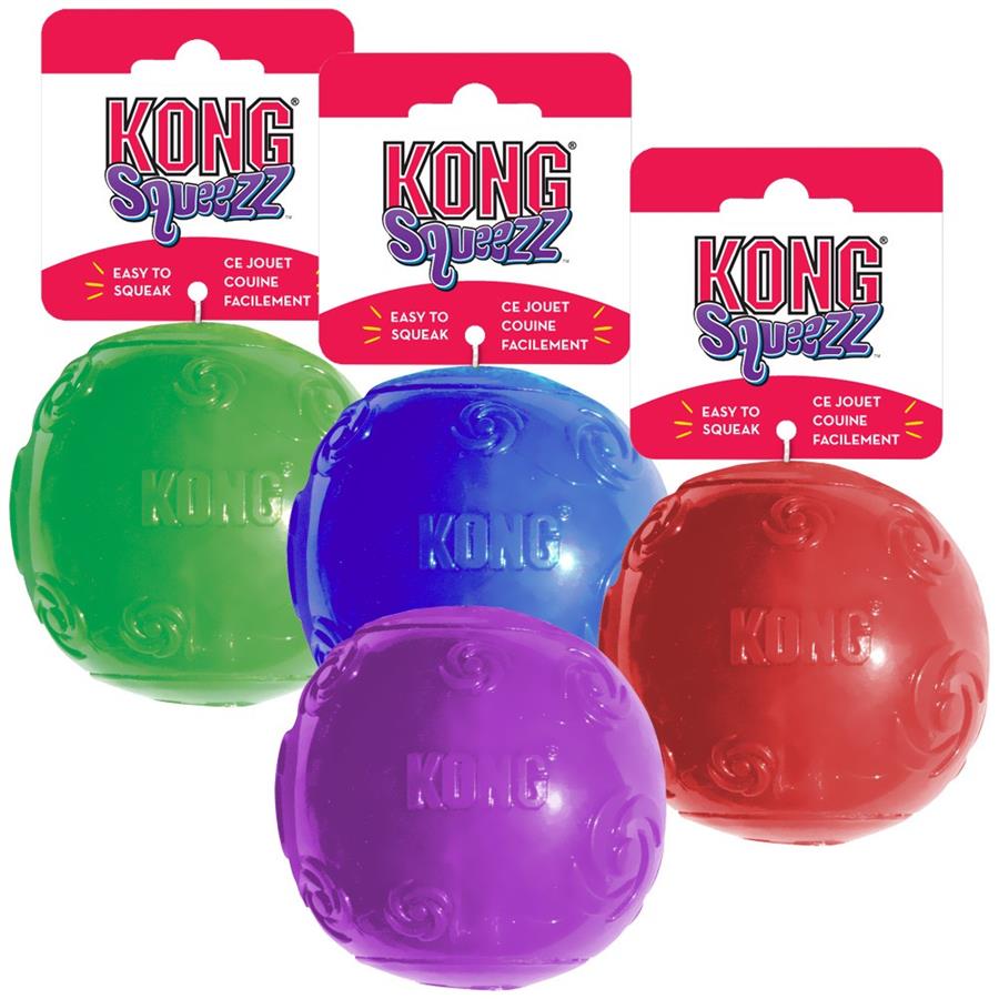 KONG Squeezz Ball Dog Toy with Squeaker - PetCareRx