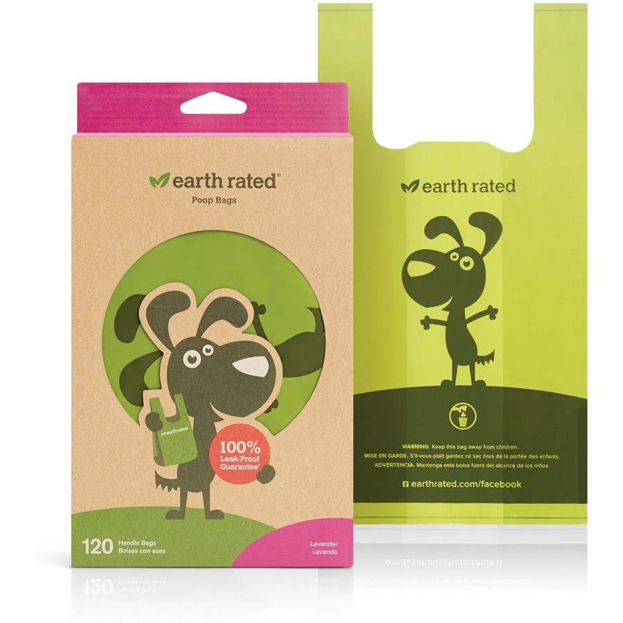 Earth rated tie handle poop sale bags