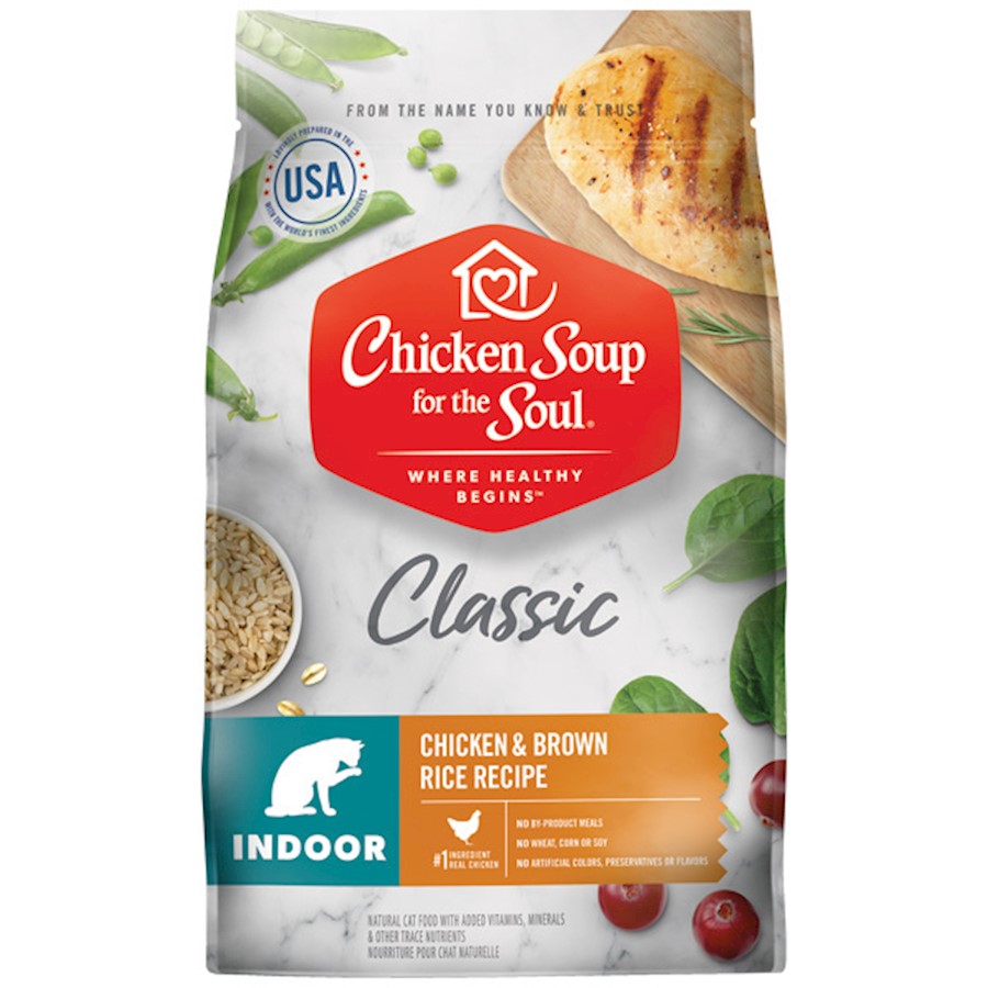 Chicken soup for the soul indoor shop with hairball care dry cat food