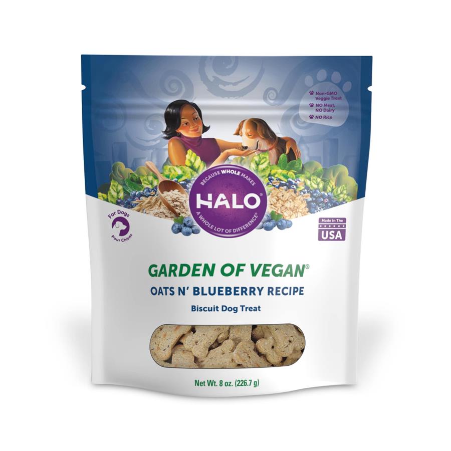 Buy Halo Garden of Vegan Oats n Blueberries Biscuit Dog Treats