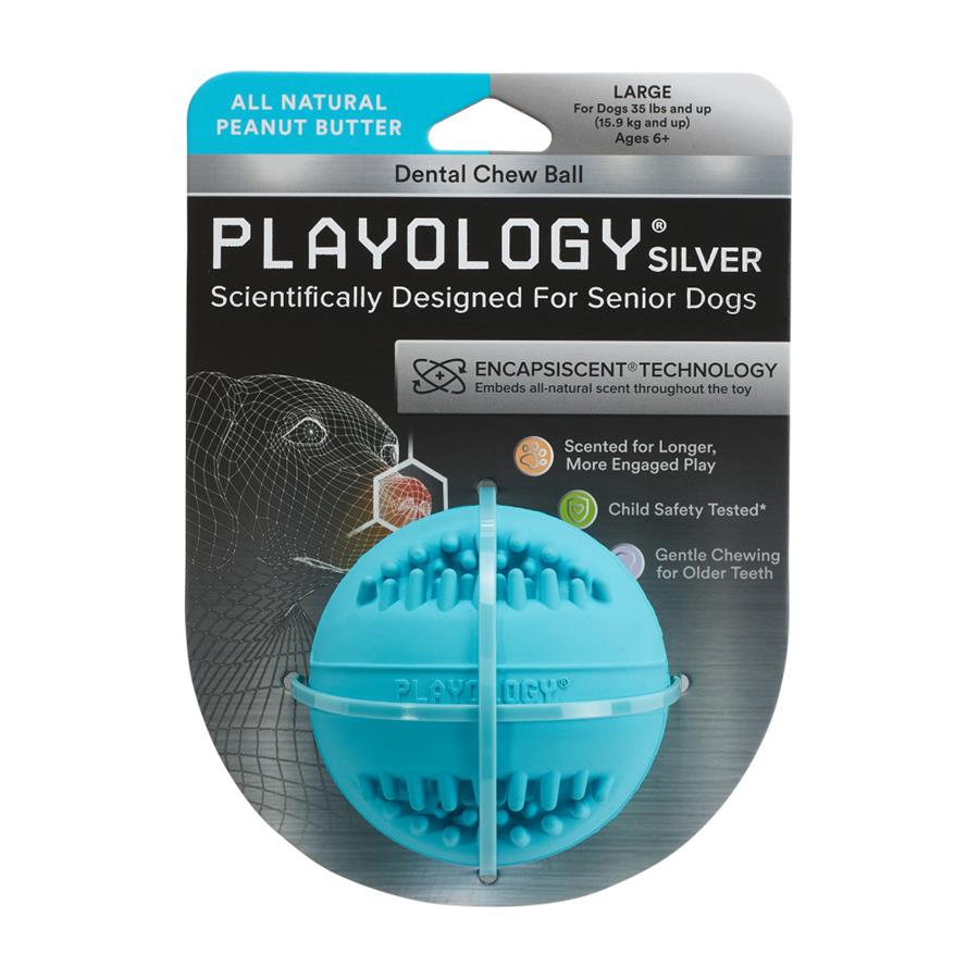 Buy Playology Dental Chew Ball Peanut Butter Scented Dog Toy