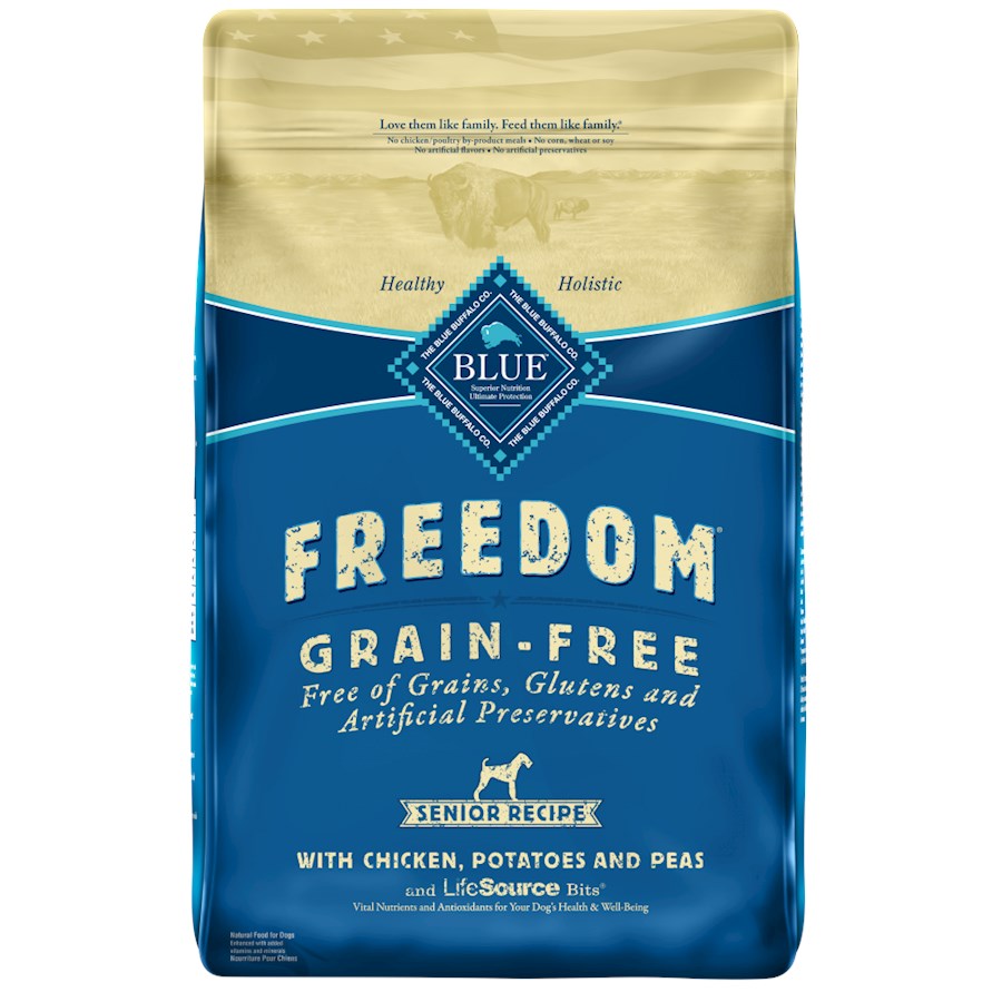 Blue buffalo senior online dog food ingredients