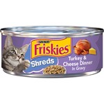 Thumbnail of Friskies Savory Shreds Turkey And Cheese Dinner In Gravy Canned Cat Food