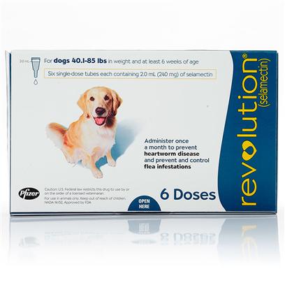 Revolution Dogs - 40.1-85 lbs, 6 Month Supply