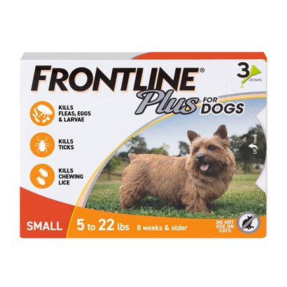 Frontline Plus for Dogs Orange - 5-22 lbs, 3 Month Supply