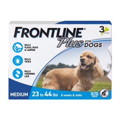 Frontline Plus for Dogs Blue - 23-44 lbs, 3 Month Supply