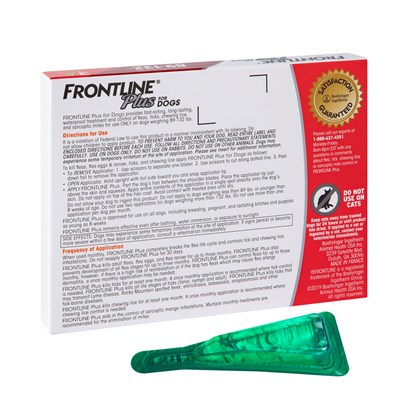 Frontline Plus for Dogs Red - 89-132 lbs, 6 Month Supply