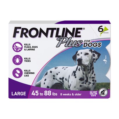 Frontline Plus for Dogs Purple - 45-88 lbs, 6 Month Supply