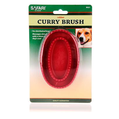 Safari Rubber Curry Brush For Dogs