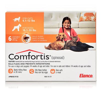 Comfortis Flea Preventative Dogs - 10-20 lbs. or Cats - 6-12 lbs, 6 months supply