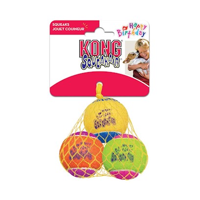 Kong AirDog - Happy Birthday Squeaker Balls (3 Pack)