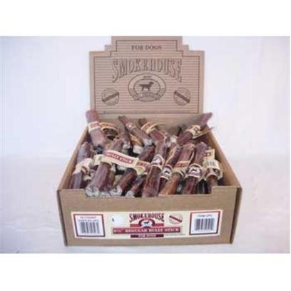 Smokehouse Bully Sticks Dog Treats 6.5"/ Shelf Display Box 60Ct