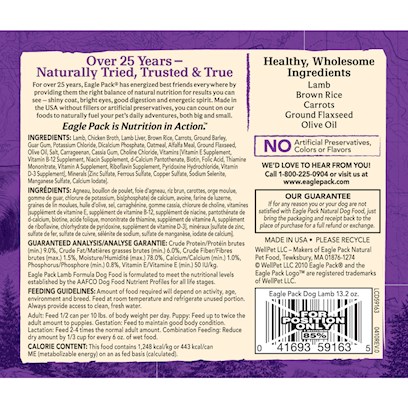Buy Eagle Pack Natural Dog Food, Canned Lamb Formula for Dogs Online ...