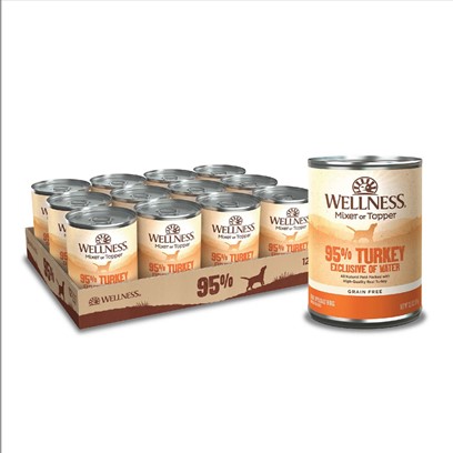Photos - Dog Food Wellness Canned  for Adult Dogs 95 Turkey 13.2 oz cans / case of 1 