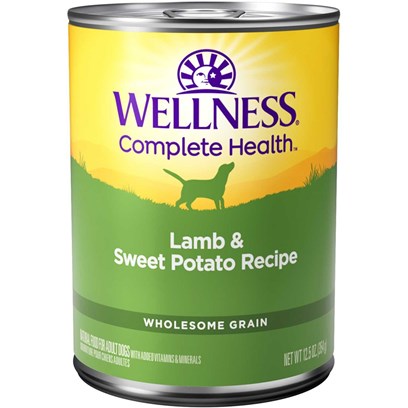 Wellness Canned Dog Food for Adults Dogs Lamb and Sweet Potato Recipe
