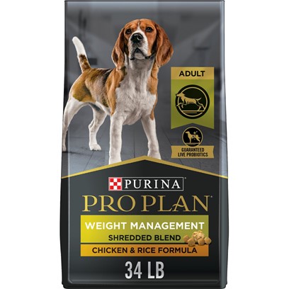 Photos - Dog Food Pro Plan Purina  Shredded Blend - Weight Management Dry  18 Lb bag 