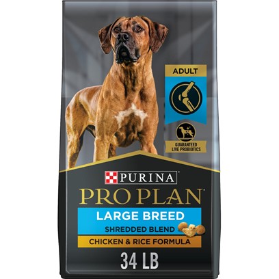 Photos - Dog Food Pro Plan Purina  Shredded Blend Large Breed Dry  34 Lb bag 