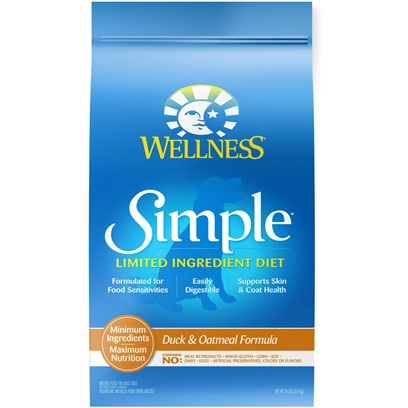 Photos - Dog Food Wellness Simple Duck & Oatmeal Formula Dry  26 Lb bag 