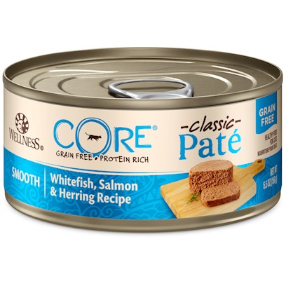Wellness Grain Free Canned Cat Food Core Salmon, Whitefish & Herring Recipe