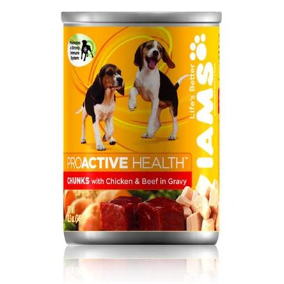 UPC 019014026012 product image for Iams ProActive Health Puppy Chunk Chicken/Beef/Gravy 12.3 oz cans / case of 12 | upcitemdb.com