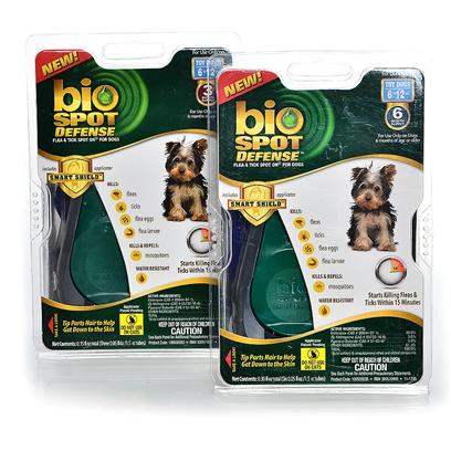 UPC 039079091527 product image for BioSpot Defense Flea & Tick Spot On with Smart Shield 6 to 12 lbs. - 6 Month Sup | upcitemdb.com