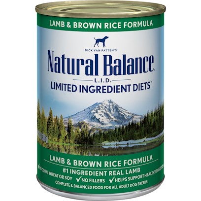 Natural Balance L.I.D Limited Ingredient Diets Lamb and Brown Rice Canned Dog Formula