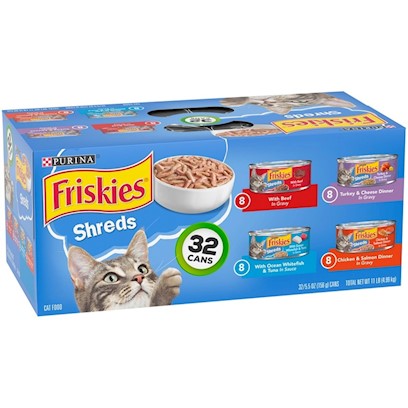 Image of Friskies Savory Shreds In Gravy Variety Pack Canned Cat Food