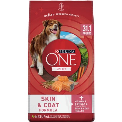 Photos - Dog Food Pro Plan Purina ONE SmartBlend Skin & Coat Formula Adult Premium Dry  31.1 