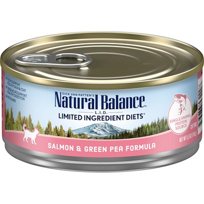 Natural Balance Lid Salmon & Green Pea Canned Cat Recipe