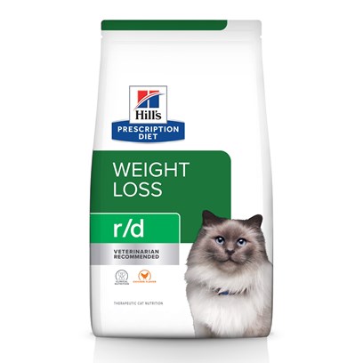 Photos - Cat Food Hills Hill's Prescription Diet r/d Weight Reduction Dry  17.6 lb Bag, Ch 