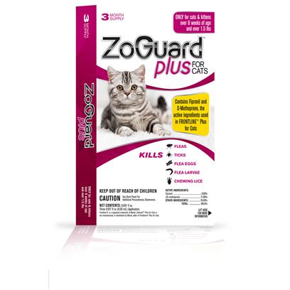 ZoGuard Plus for Cats over 1.5 lbs 3 month supply