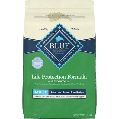 Photos - Dog Food Blue Buffalo Lamb & Brown Rice Recipe for Adult Dogs 30lb 