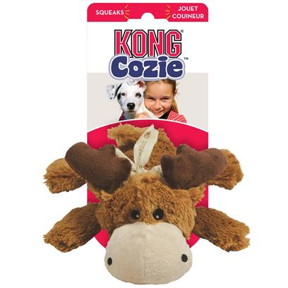 KONG Cozie Plush Marvin Moose Dog Toy, Brown, Medium