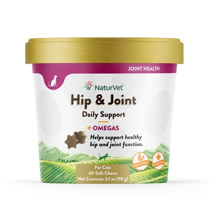 NaturVet Hip & Joint Plus Omegas for Cats