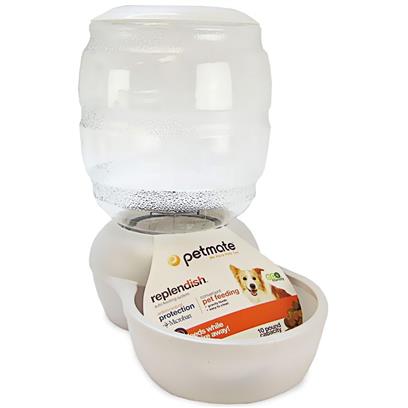 Buy Petmate Replendish Feeder with Microban 10 lb Pearl White