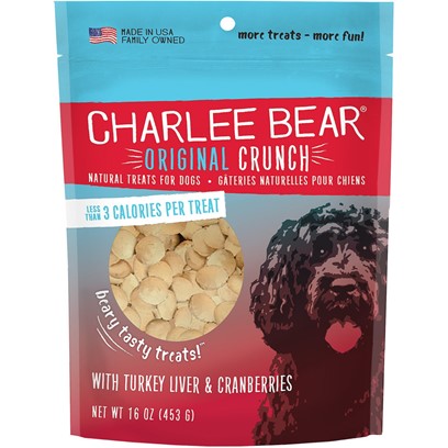 Charlee Bear Dog Treats with Turkey Liver & Cranberries -16 oz