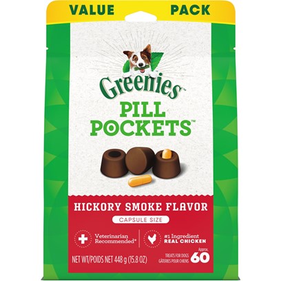 Photos - Dog Food Greenies Pill Pockets Canine Hickory Smoke Flavor Dog Treats For capsules: 