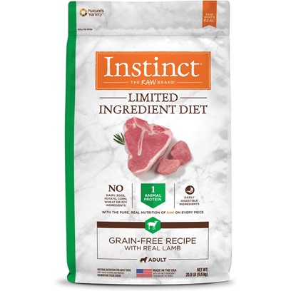 Nature's Variety Instinct Limited Ingredient Diet Adult Grain Free Recipe with Real Lamb Natural Dry Dog Food