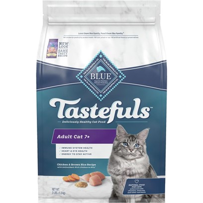 Blue Buffalo Healthy Aging Chicken and Brown Rice Recipe Dry Food for Mature Cats
