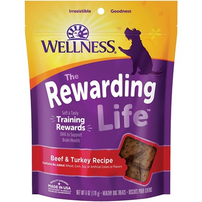 Photos - Dog Food Wellness Natural Grain Free Wellbites Soft Beef and Turkey Recipe Dog Trea 