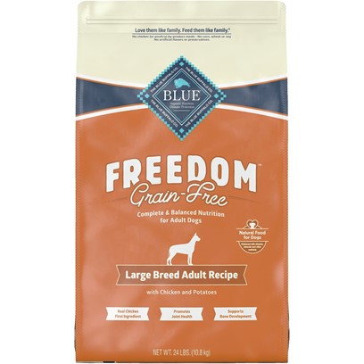 Photos - Dog Food Blue Buffalo Freedom Grain Free Chicken Recipe Large Breed Adult Dry Dog F 