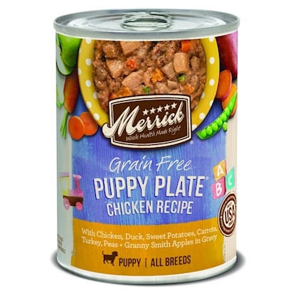 Photos - Dog Food Merrick Grain Free Puppy Plate Canned  12.7-oz, case of 12 
