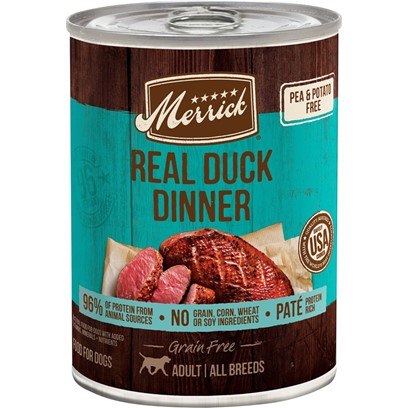 Photos - Dog Food Merrick Grain Free 96 Real Duck Canned  12.7-oz, case of 12 