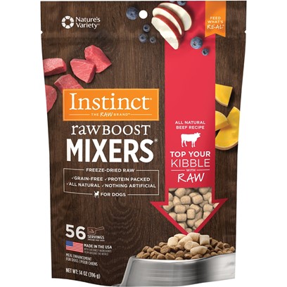 Nature's Variety Instinct Raw Boost Mixers Grain Free Beef Formula Freeze Dried Dog Food Topper