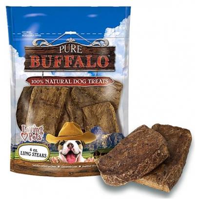 Pure Buffalo Lung Steaks Dog Treats