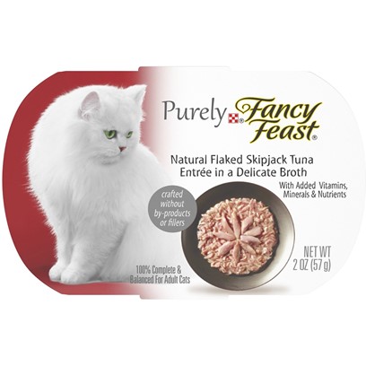 Fancy Feast Purely Natural SkipJack Tuna Entree Cat Food Tray