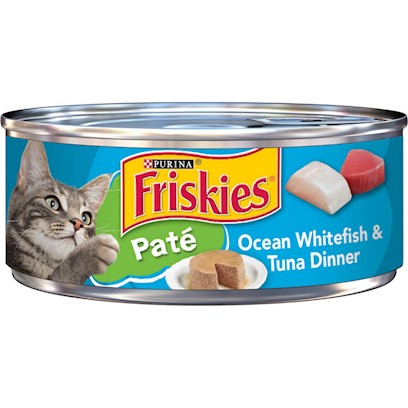 Friskies Pate Ocean White Fish And Tuna Dinner Canned Cat Food