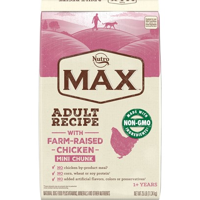 Nutro Max Adult Recipe With Farm Raised Chicken Mini Chunk Dry Dog Food