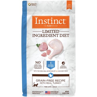 Nature's Variety Instinct Limited Ingredient Diet Adult Grain Free Recipe with Real Turkey Natural Dry Cat Food