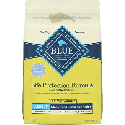 Blue Buffalo Life Protection Small Breed Adult Healthy Weight Chicken and Brown Rice Recipe Dry Dog Food